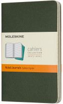 Moleskine Cahier Pocket Journal - Ruled - Myrtle Green - Set of 3