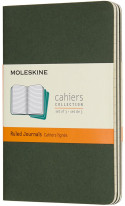 Moleskine Cahier Pocket Journal - Ruled - Myrtle Green - Set of 3