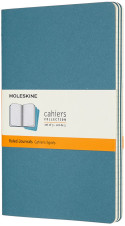 Moleskine Cahier Large Journal - Ruled - Brisk Blue - Set of 3