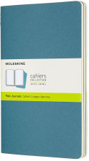 Moleskine Cahier Large Journal - Plain - Brisk Blue - Set of 3