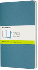 Moleskine Cahier Large Journal - Plain - Brisk Blue - Set of 3