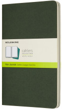Moleskine Cahier Large Journal - Plain - Myrtle Green - Set of 3