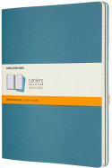 Moleskine Cahier Extra Large Journal - Ruled - Brisk Blue - Set of 3