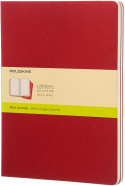 Moleskine Cahier Extra Large Journal - Plain - Cranberry Red - Set of 3