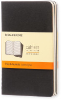 Moleskine Cahier Pocket Journal - Ruled - Black - Set of 3