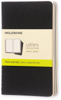 Moleskine Cahier Pocket Journal - Plain - Black - Set of 3