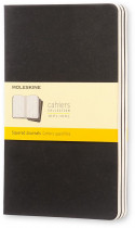Moleskine Cahier Large Journal - Squared - Black - Set of 3