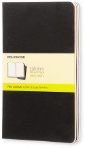 Moleskine Cahier Large Journal - Plain - Black - Set of 3