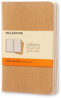 Moleskine Cahier Pocket Journal - Ruled - Kraft Brown - Set of 3
