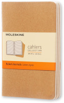 Moleskine Cahier Pocket Journal - Ruled - Kraft Brown - Set of 3