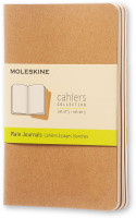Moleskine Cahier Pocket Journal - Plain - Kraft Brown - Set of 3
