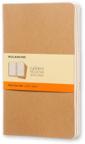 Moleskine Cahier Large Journal - Ruled - Kraft Brown - Set of 3