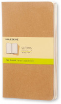 Moleskine Cahier Large Journal - Plain - Kraft Brown - Set of 3
