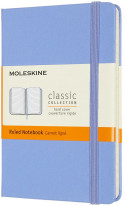 Moleskine Classic Hardback Pocket Notebook - Ruled - Hydrangea Blue