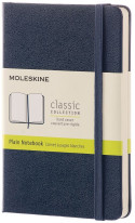 Moleskine Classic Hardback Pocket Notebook - Plain - Sapphire Blue