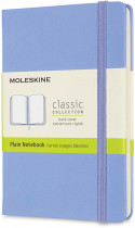 Moleskine Classic Hardback Pocket Notebook - Plain - Hydrangea Blue