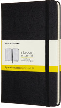 Moleskine Classic Hardback Medium Notebook - Squared - Black