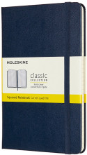 Moleskine Classic Hardback Medium Notebook - Squared - Sapphire Blue