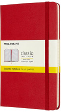 Moleskine Classic Hardback Medium Notebook - Squared - Scarlet Red