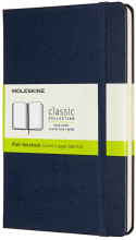 Moleskine Classic Hardback Medium Notebook - Plain - Sapphire Blue