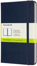 Moleskine Classic Hardback Medium Notebook - Plain - Sapphire Blue