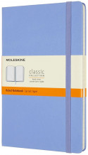 Moleskine Classic Hardback Large Notebook - Ruled - Hydrangea Blue