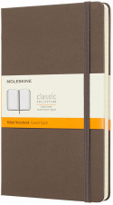 Moleskine Classic Hardback Large Notebook - Ruled - Earth Brown