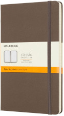 Moleskine Classic Hardback Large Notebook - Ruled - Earth Brown