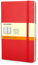 Moleskine Classic Hardback Large Notebook - Ruled - Scarlet Red