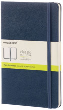 Moleskine Classic Hardback Large Notebook - Plain - Sapphire Blue