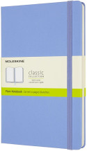 Moleskine Classic Hardback Large Notebook - Plain - Hydrangea Blue