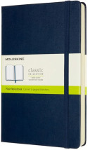 Moleskine Classic Hardback Large Expanded Notebook - Plain - Sapphire Blue