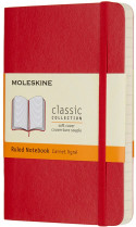 Moleskine Classic Soft Cover Pocket Notebook - Ruled - Scarlet Red