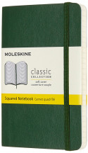 Moleskine Classic Soft Cover Pocket Notebook - Squared - Myrtle Green