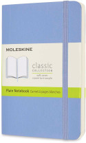 Moleskine Classic Soft Cover Pocket Notebook - Plain - Hydrangea Blue