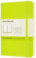 Moleskine Classic Soft Cover Pocket Notebook - Plain - Lemon Green