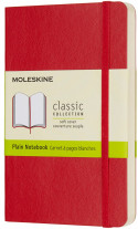 Moleskine Classic Soft Cover Pocket Notebook - Plain - Scarlet Red
