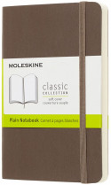 Moleskine Classic Soft Cover Pocket Notebook - Plain - Earth Brown
