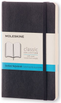Moleskine Classic Soft Cover Pocket Notebook - Dotted - Black