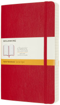 Moleskine Classic Soft Cover Large Expanded Notebook - Ruled - Scarlet Red