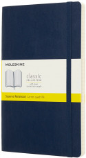 Moleskine Classic Soft Cover Large Notebook - Squared - Sapphire Blue