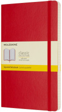 Moleskine Classic Soft Cover Large Notebook - Squared - Scarlet Red