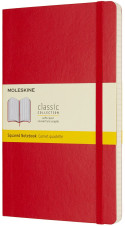 Moleskine Classic Soft Cover Large Notebook - Squared - Scarlet Red