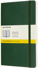 Moleskine Classic Soft Cover Large Notebook - Squared - Myrtle Green