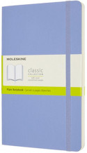 Moleskine Classic Soft Cover Large Notebook - Plain - Hydrangea Blue