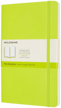 Moleskine Classic Soft Cover Large Notebook - Plain - Lemon Green