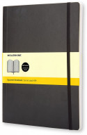 Moleskine Classic Soft Cover Extra Large Notebook - Squared - Black