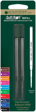 Monteverde Soft Ballpoint Refill To Fit Montblanc - Blue/Black Medium