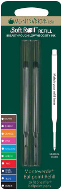 Monteverde Soft Ballpoint Refill To Fit Sheaffer - Blue/Black