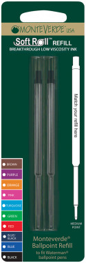 Monteverde Soft Ballpoint Refill To Fit Waterman - Brown
